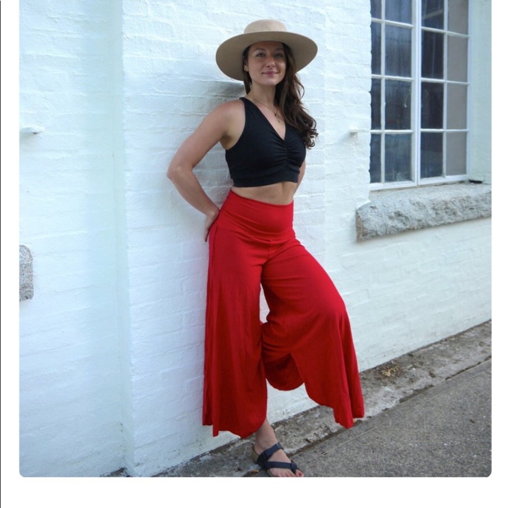 SOLD Cropped Gaucho Hemp Tadasana Pant